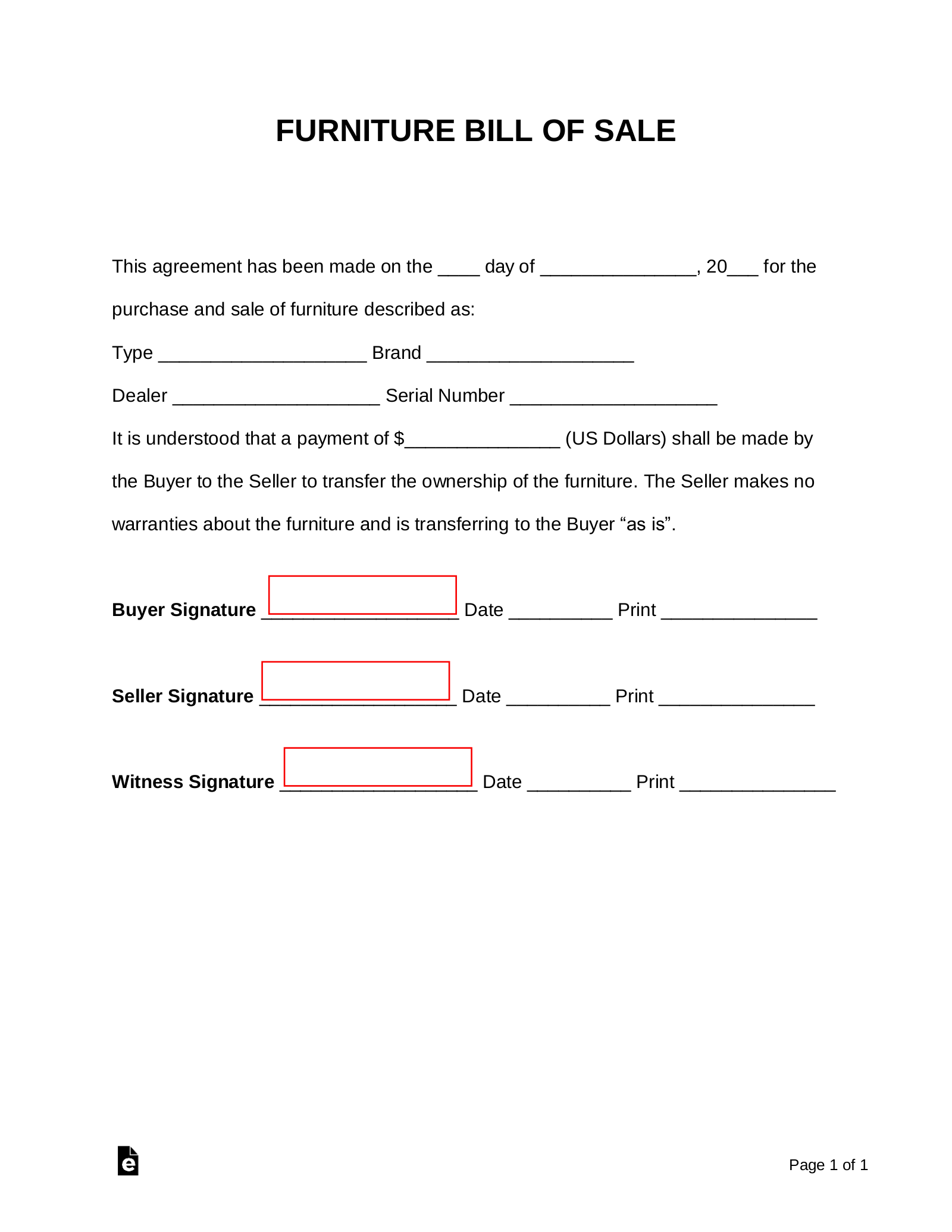 Free Bill Of Sale Forms 24 PDF Word EForms