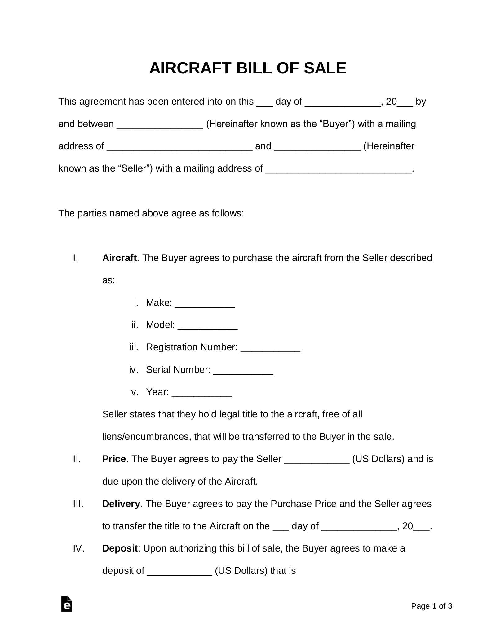 Free Bill Of Sale Forms 24 PDF Word EForms
