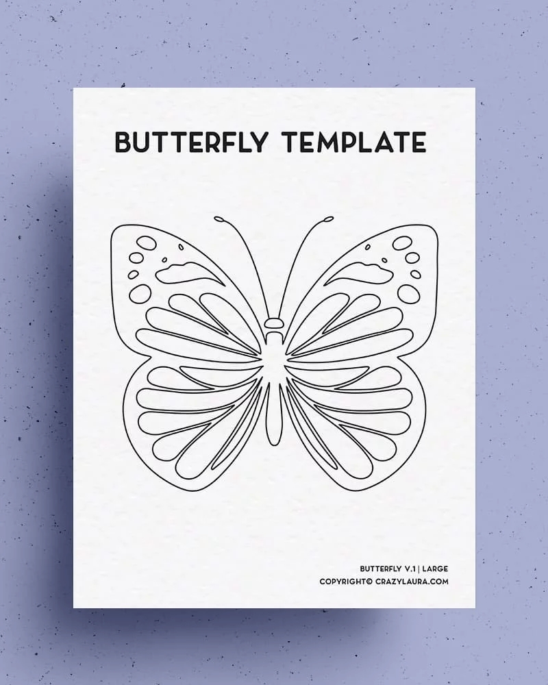 Free Printable Butterfly Template Pdf