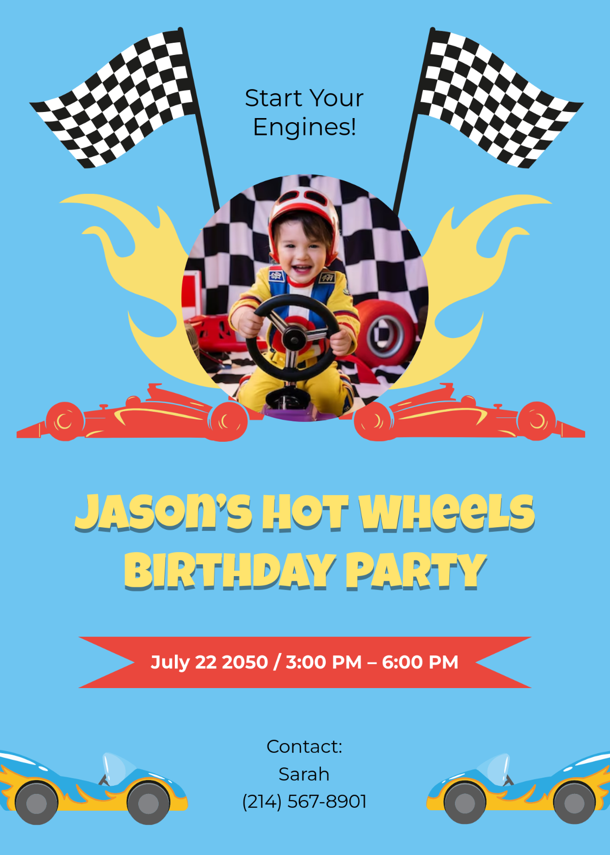 free car invitation templates editable and printable