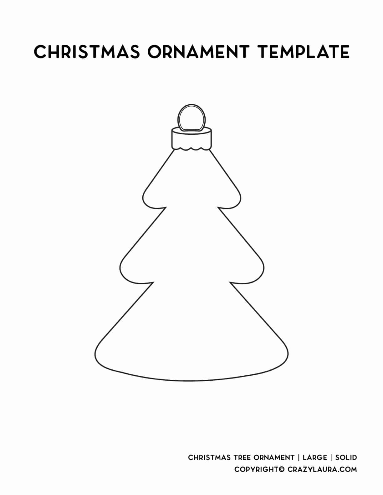 Free Christmas Ornament Template Printables Outlines Crazy Laura