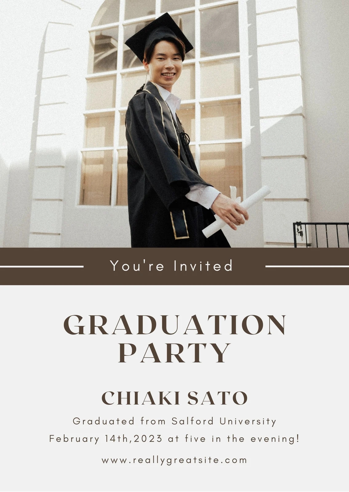 Free Custom Printable Graduation Announcement Templates Canva