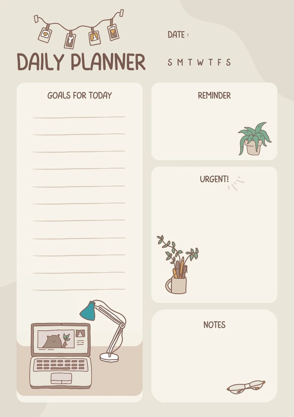 Free Daily Planner Templates To Customize Canva
