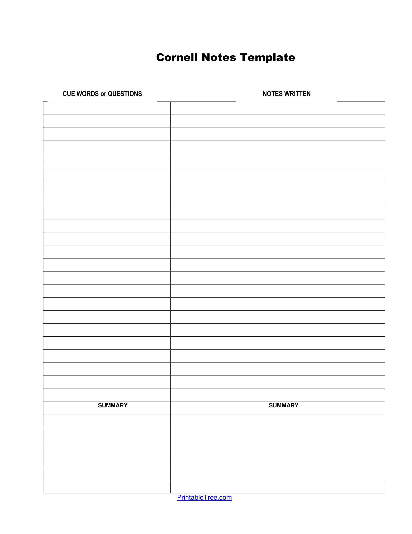 Free Printable Note Taking Templates