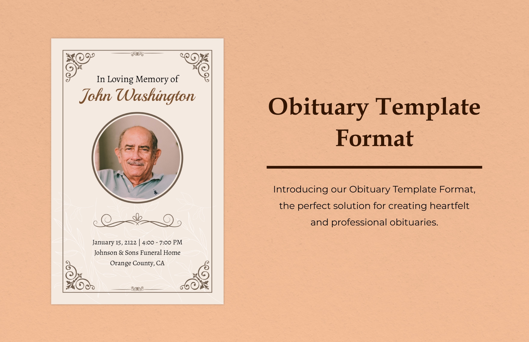 Free Editable Obituary Templates In Word To Download