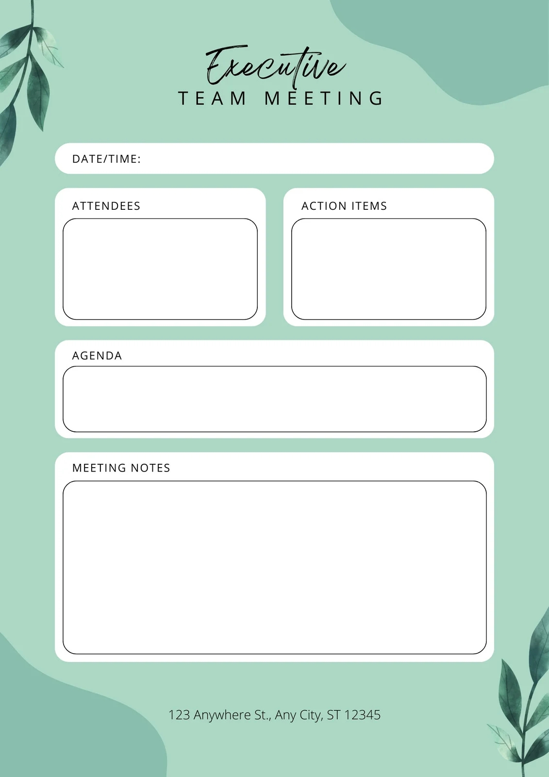 Free Editable Printable Meeting Minutes Templates Canva