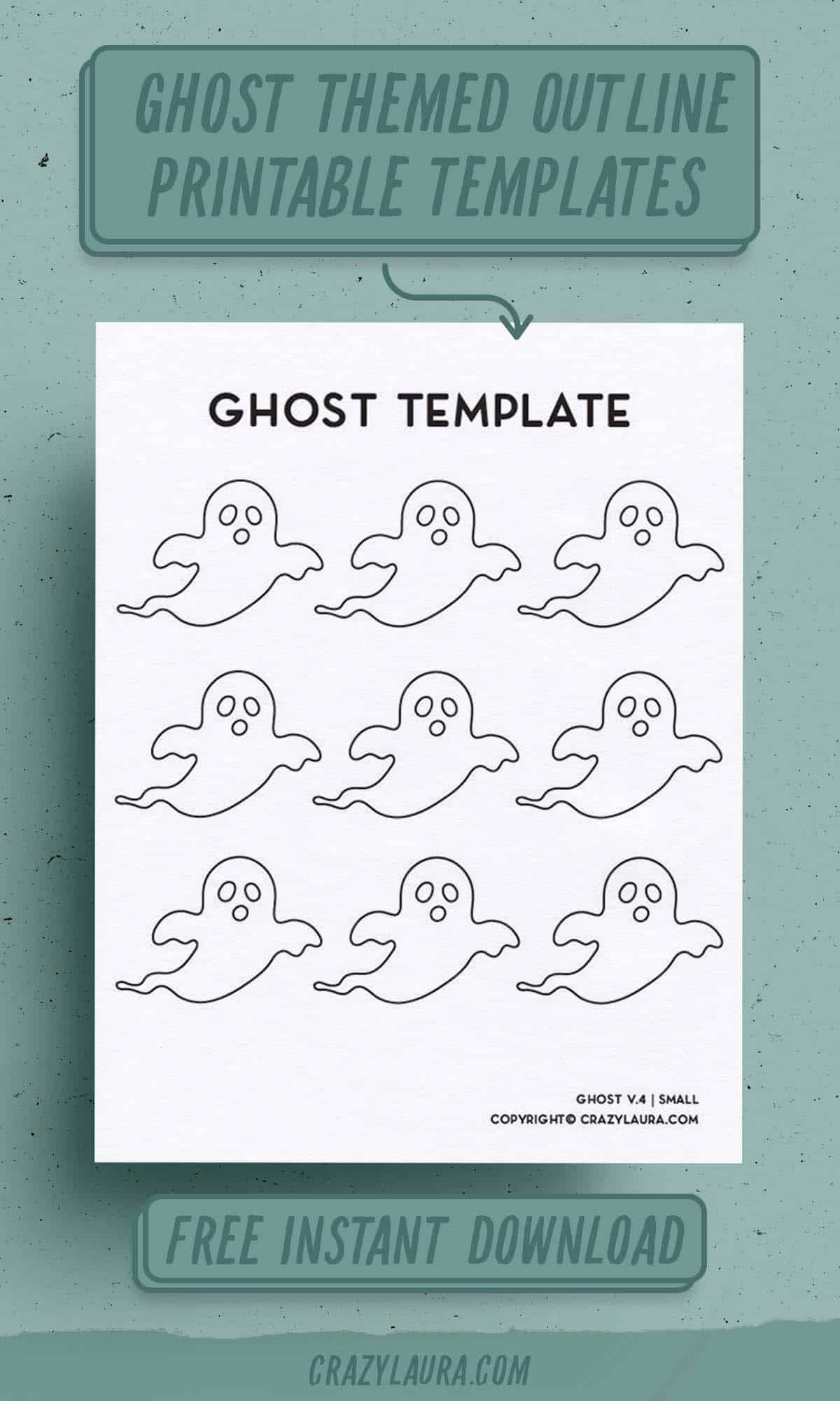 Free Ghost Template With 4 Different Variations Shapes Crazy Laura