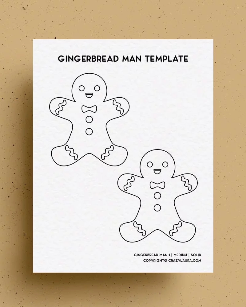 Free Printable Gingerbread Template