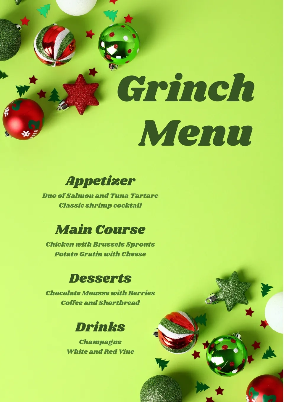 Free Grinch Menu Template For Google Docs