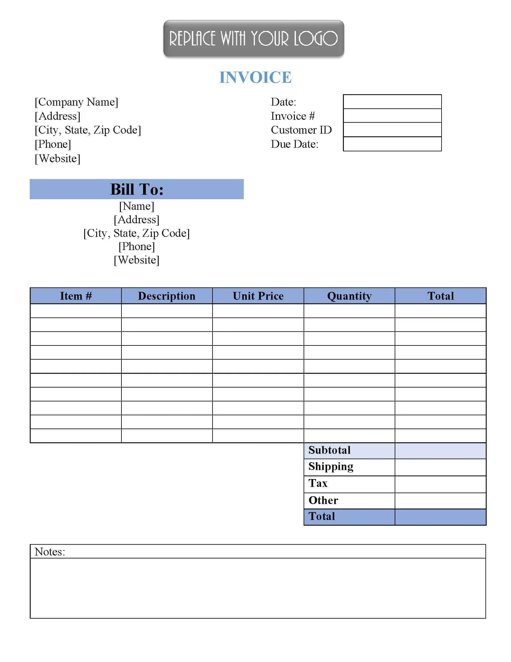 FREE Invoice Templates Online Invoice Maker