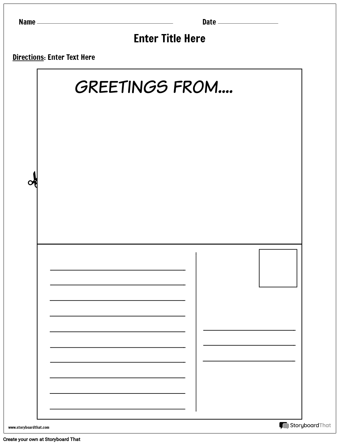 Free Letter U0026 Postcard Templates Postcard Maker