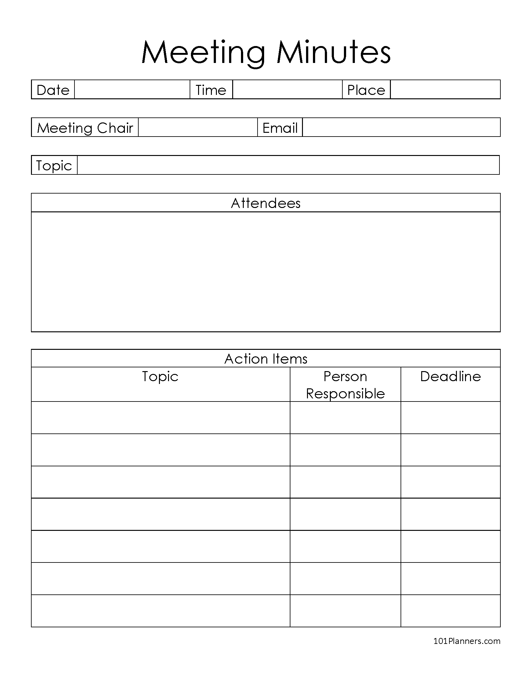FREE Meeting Minutes Templates Word PDF Excel Google Docs