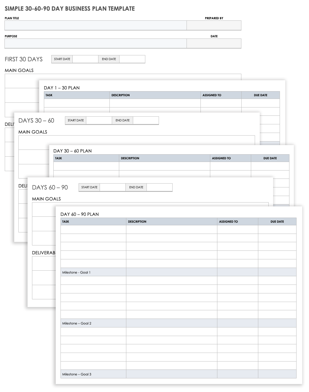 Free PDF Business Plan Templates Smartsheet