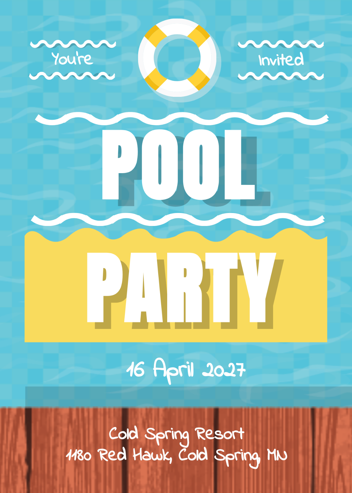 Free Pool Party Invitation Templates Editable And Printable