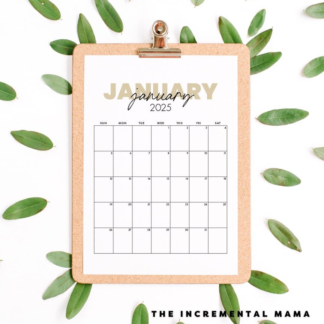 Calendar Template 2025 Free Printable