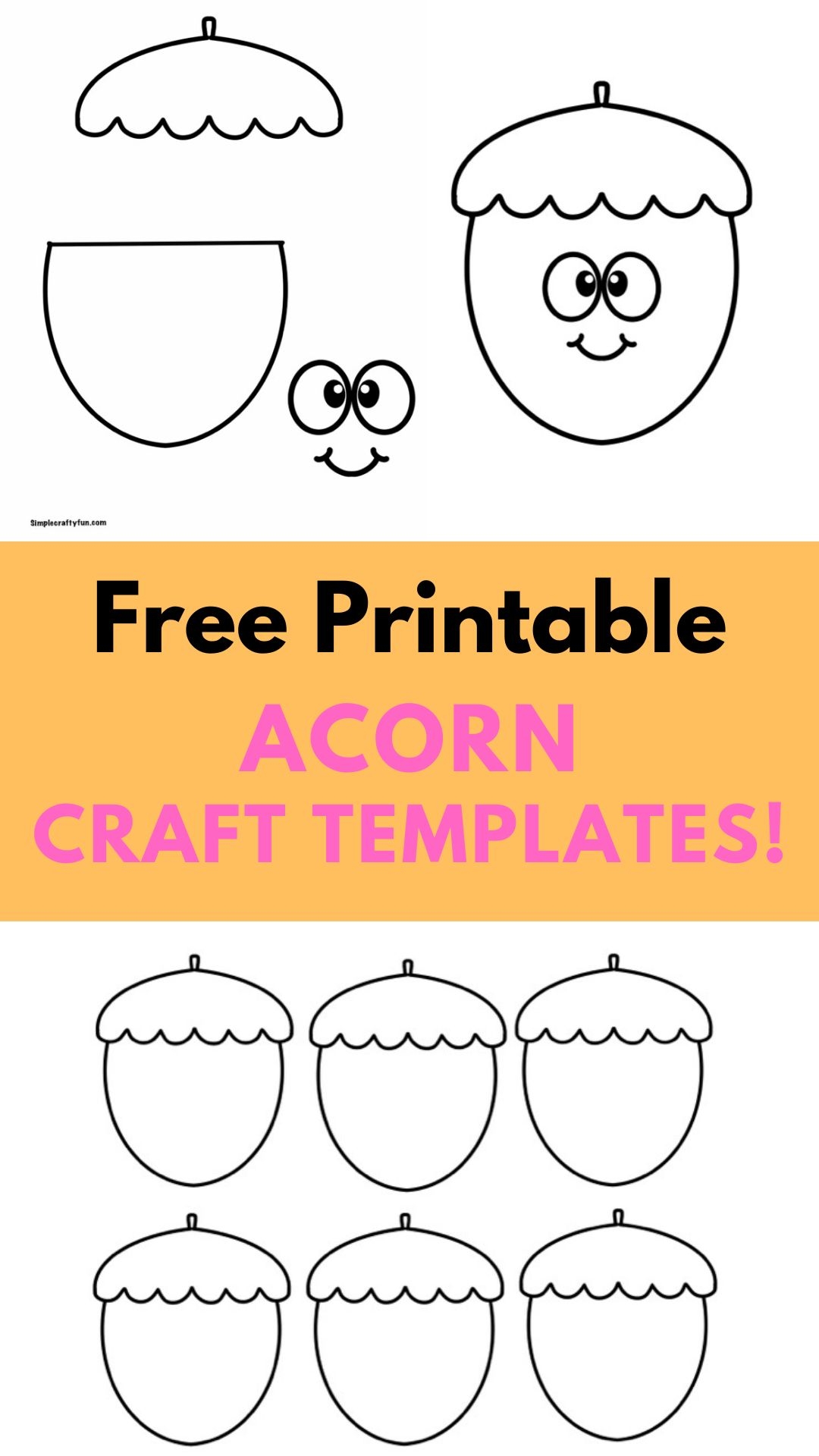 Free Printable Acorn Crafts And Templates 