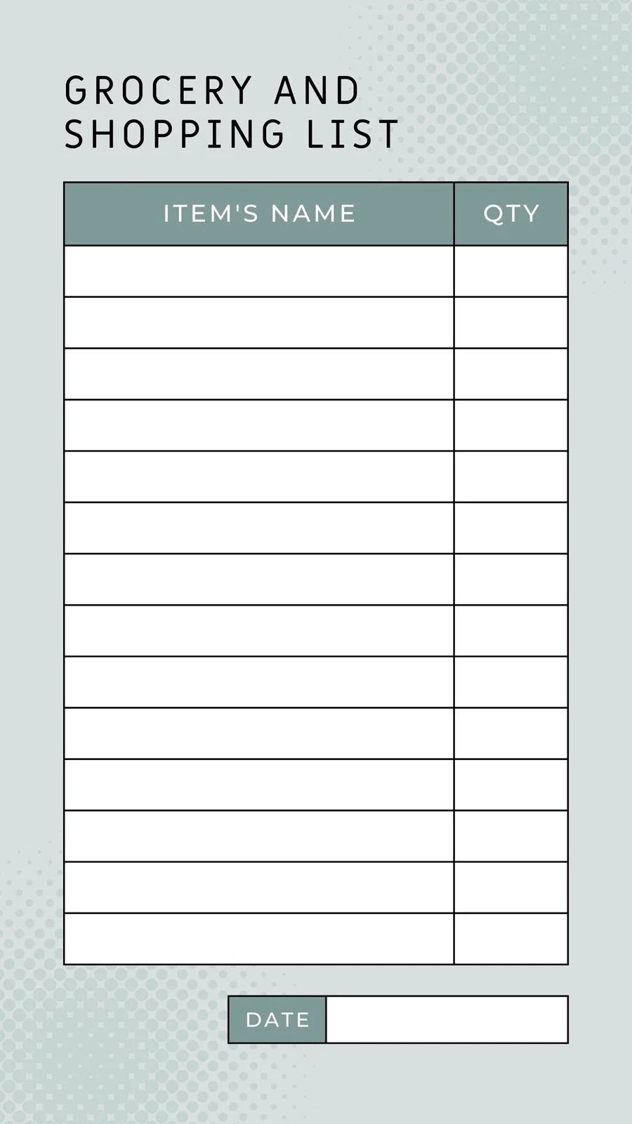 Free Printable And Customizable Grocery List Templates Canva
