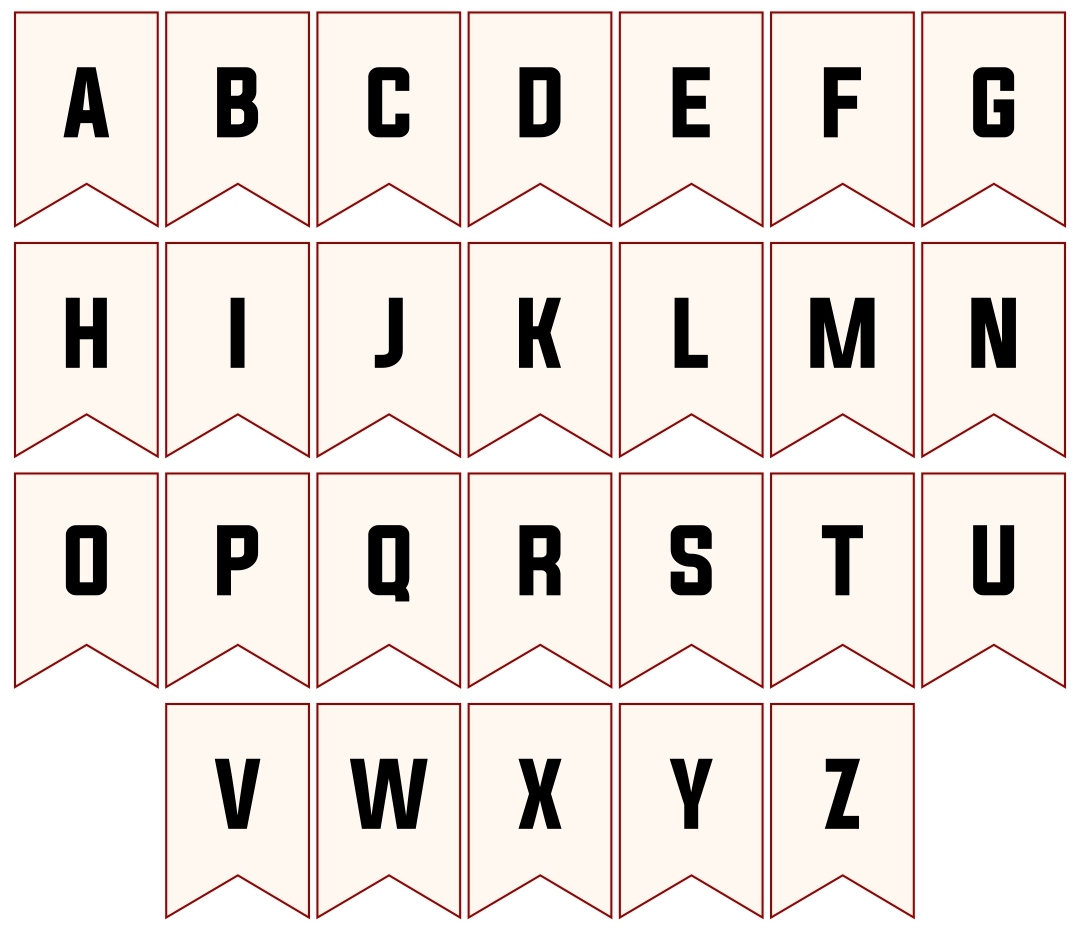 Free Printable Banner Alphabet Letters Printable Party Favors