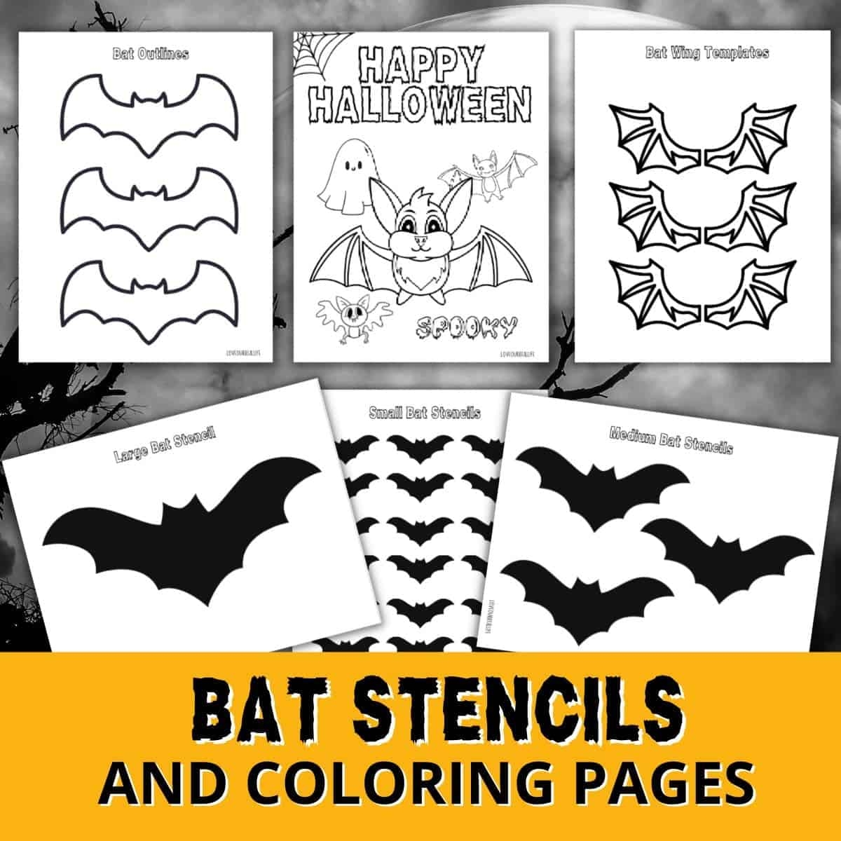 Free Printable Halloween Bat Templates