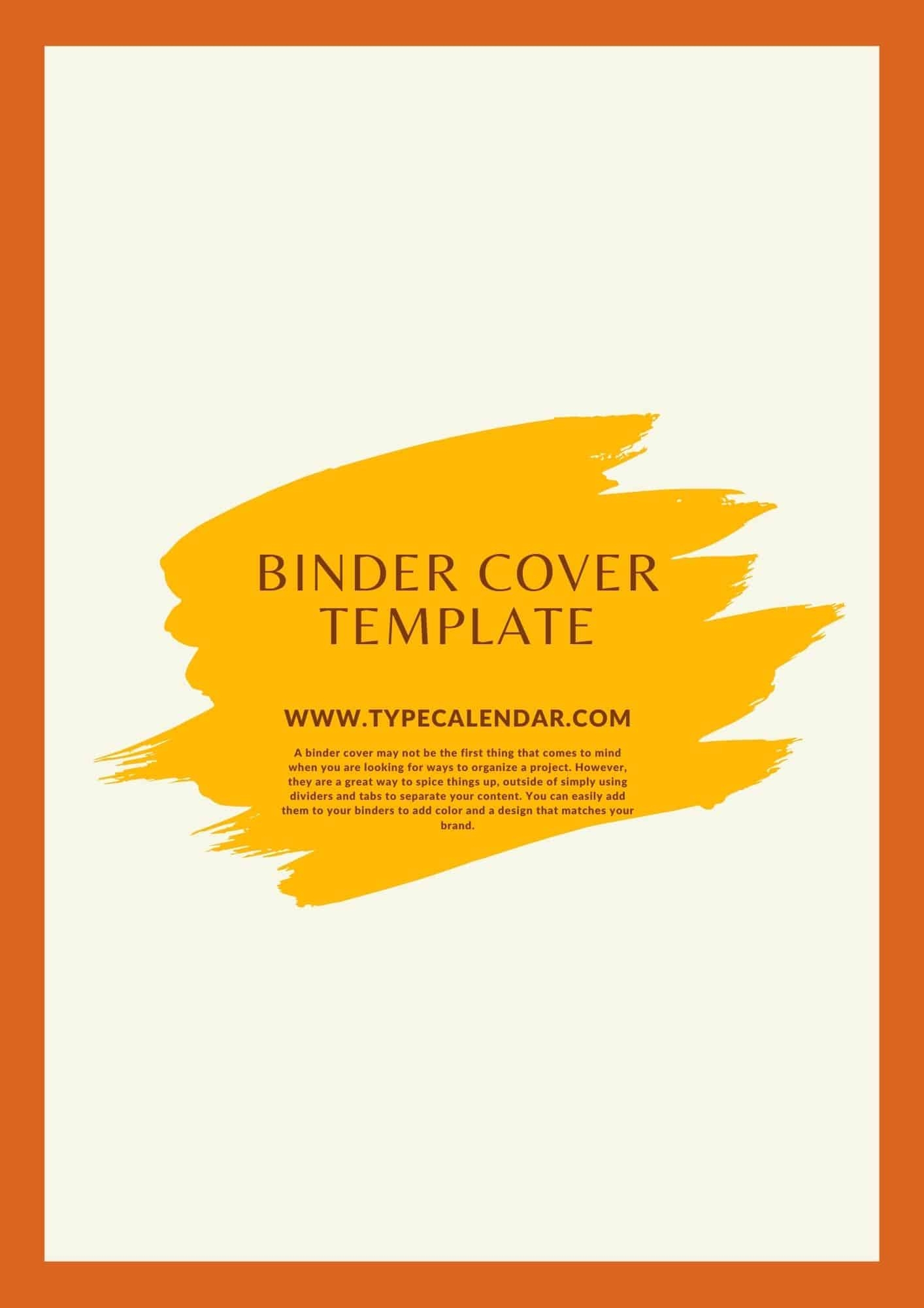 Free Printable Binder Cover Template