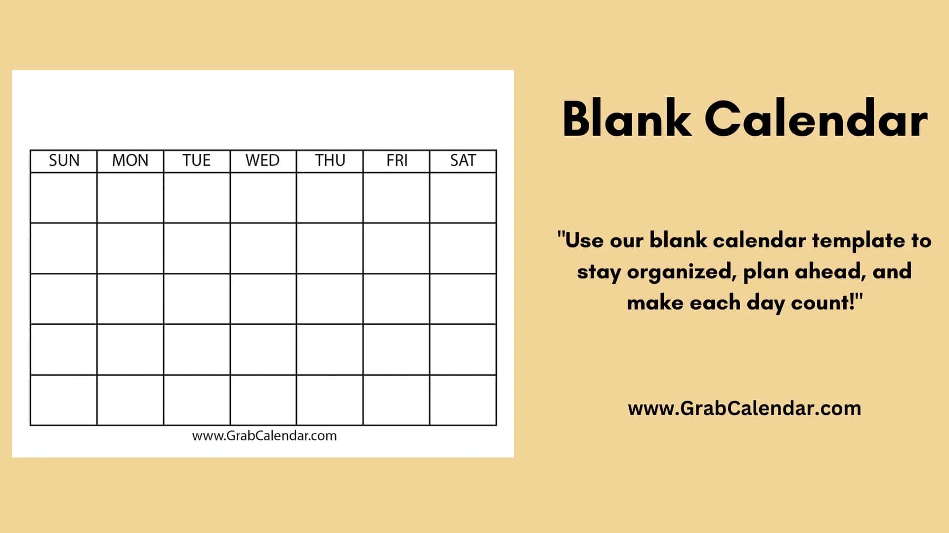 Printable Calendar Template 2025