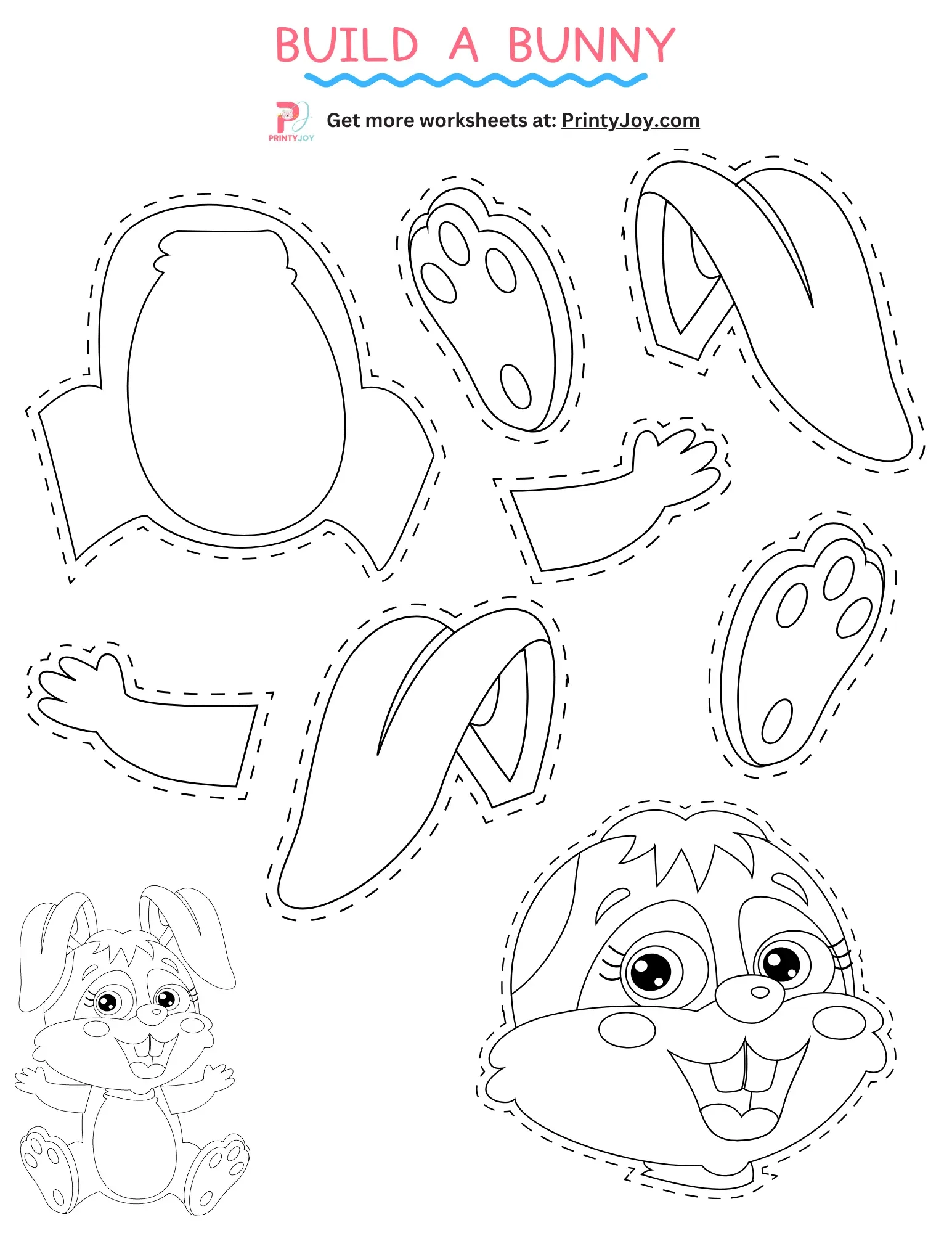 Free Printable Build A Bunny For Preschoolers