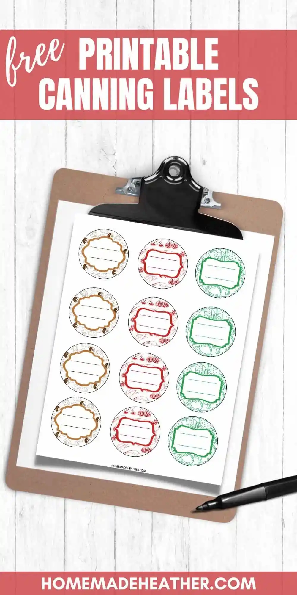 Free Printable Canning Labels Homemade Heather