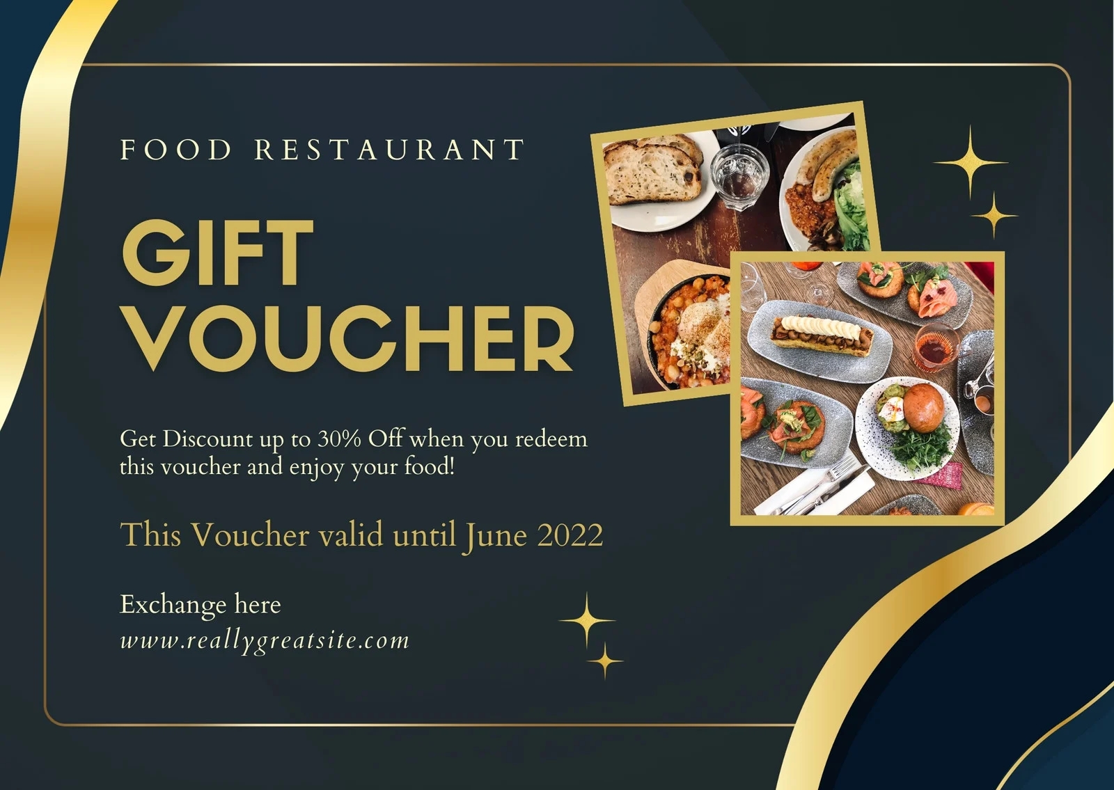 Free Printable Custom Restaurant Gift Certificate Templates Canva