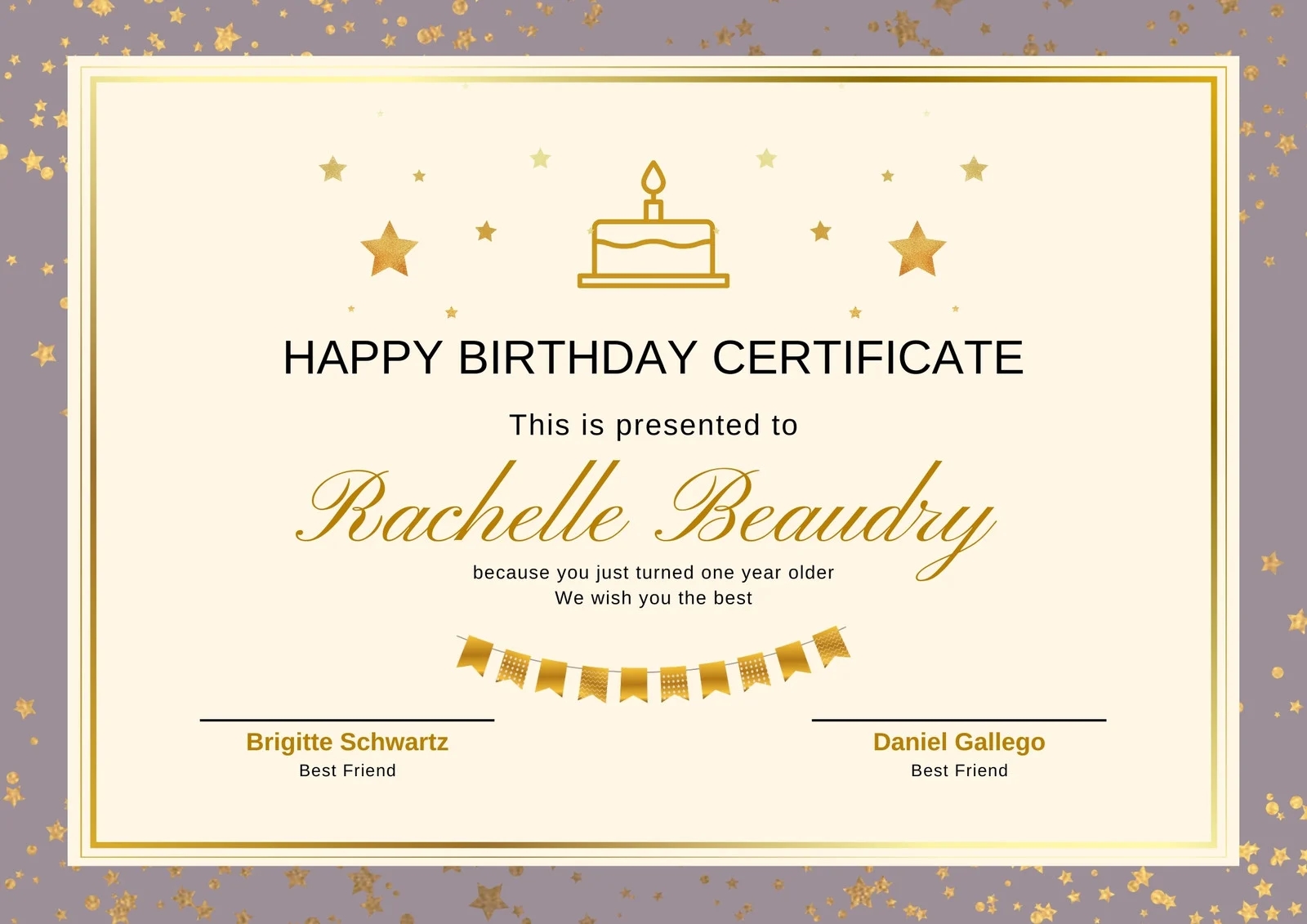 Free Printable Customizable Birthday Certificate Templates Canva