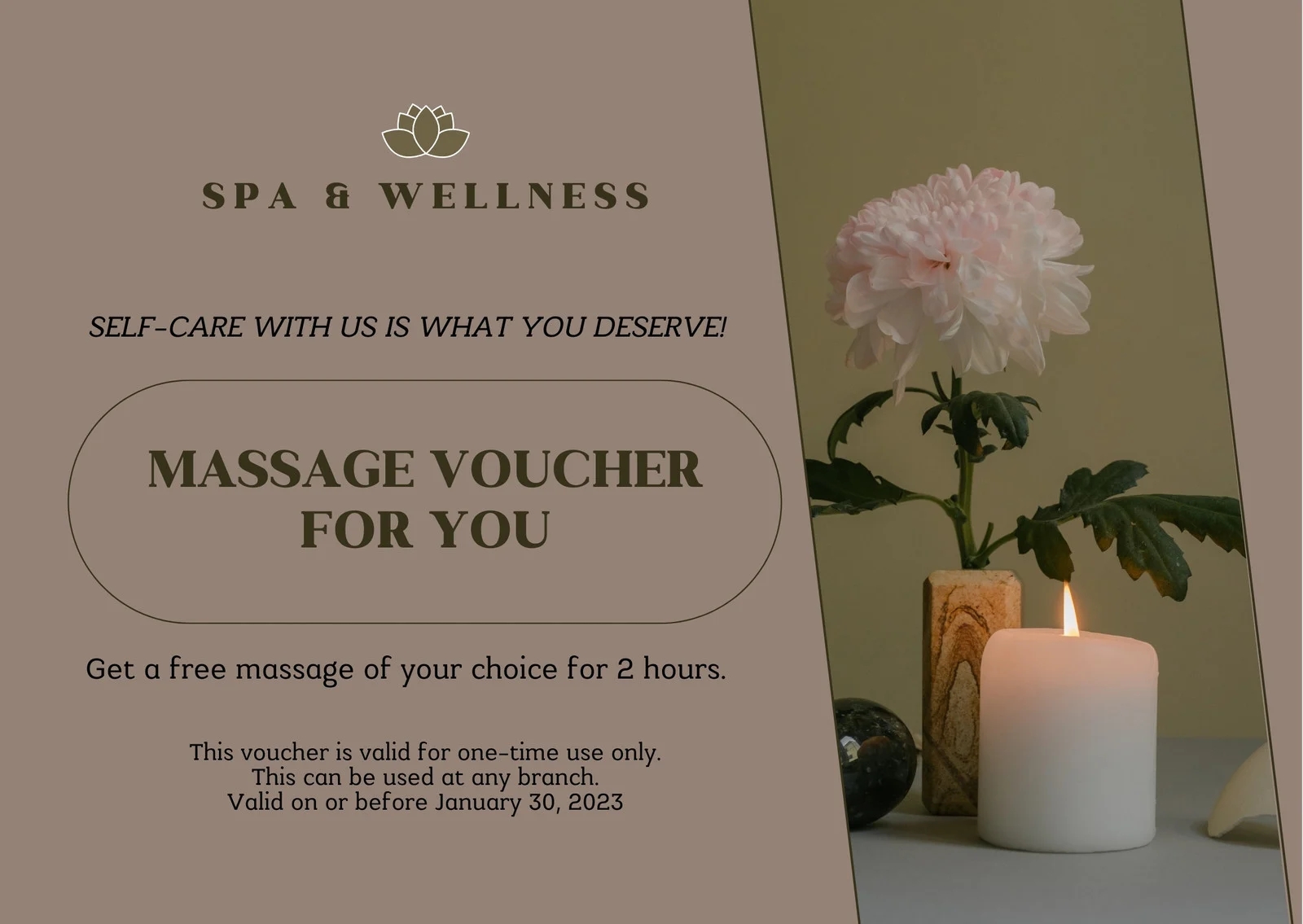 Free Printable Customizable Spa Gift Certificate Templates Canva