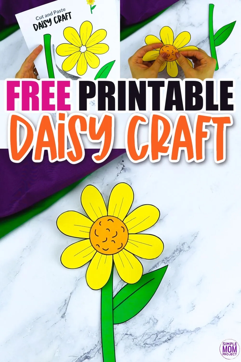 Free Printable Daisy Craft Template Simple Mom Project