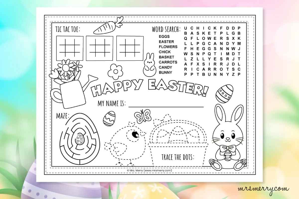 Free Printable Placemats Templates