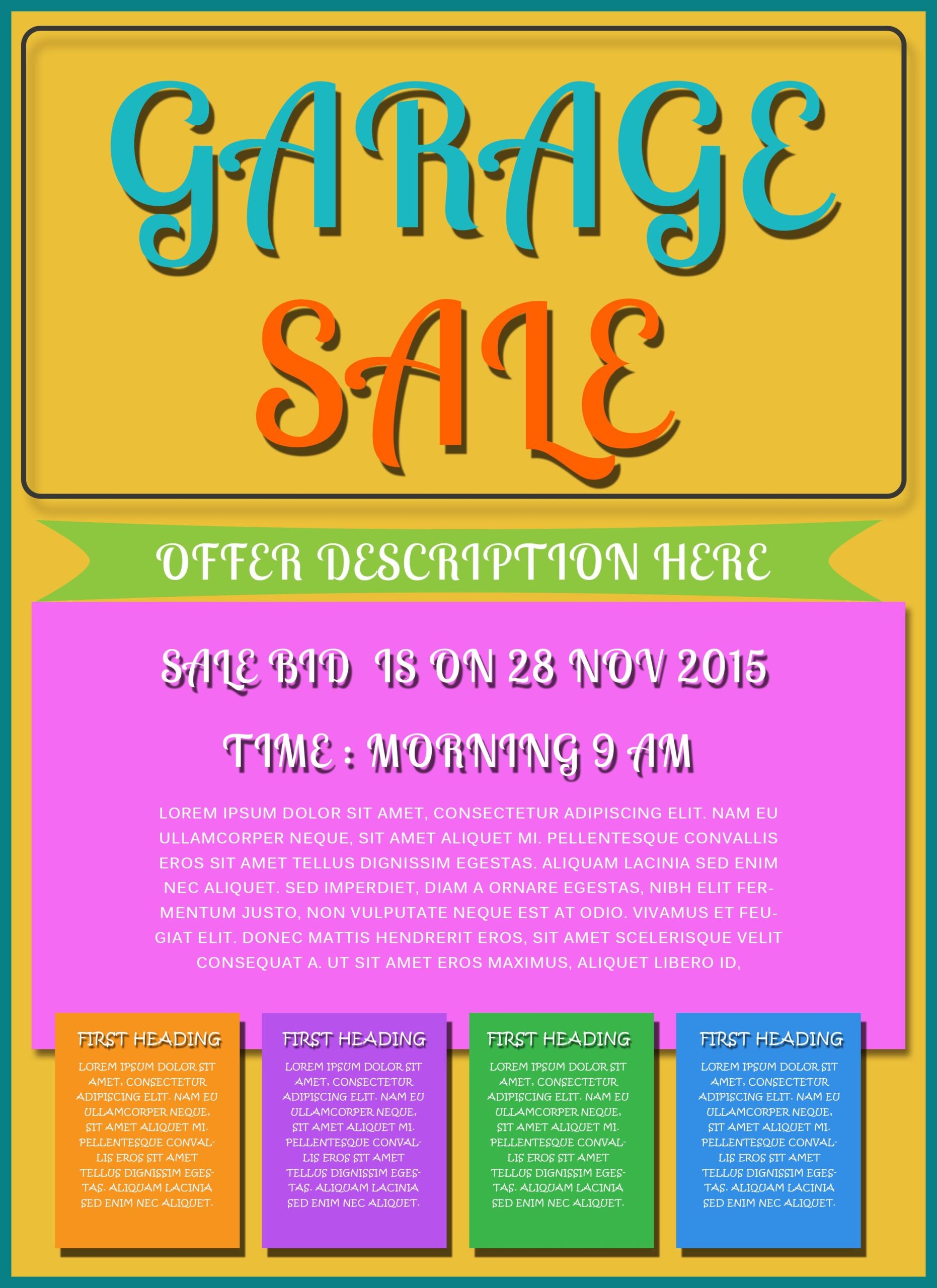 Free Printable Garage Sale Flyers Templates Attract More Customers Demplates
