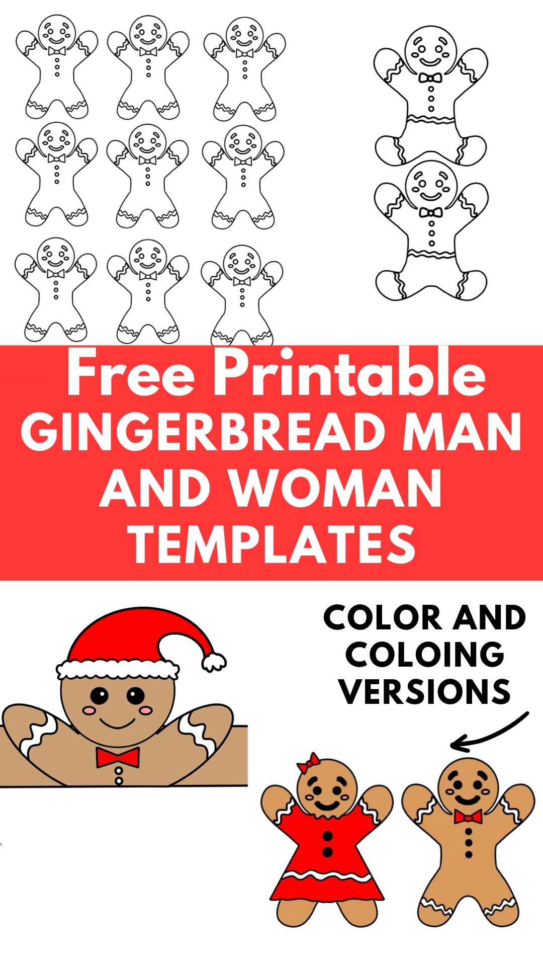 Free Gingerbread Template Printable