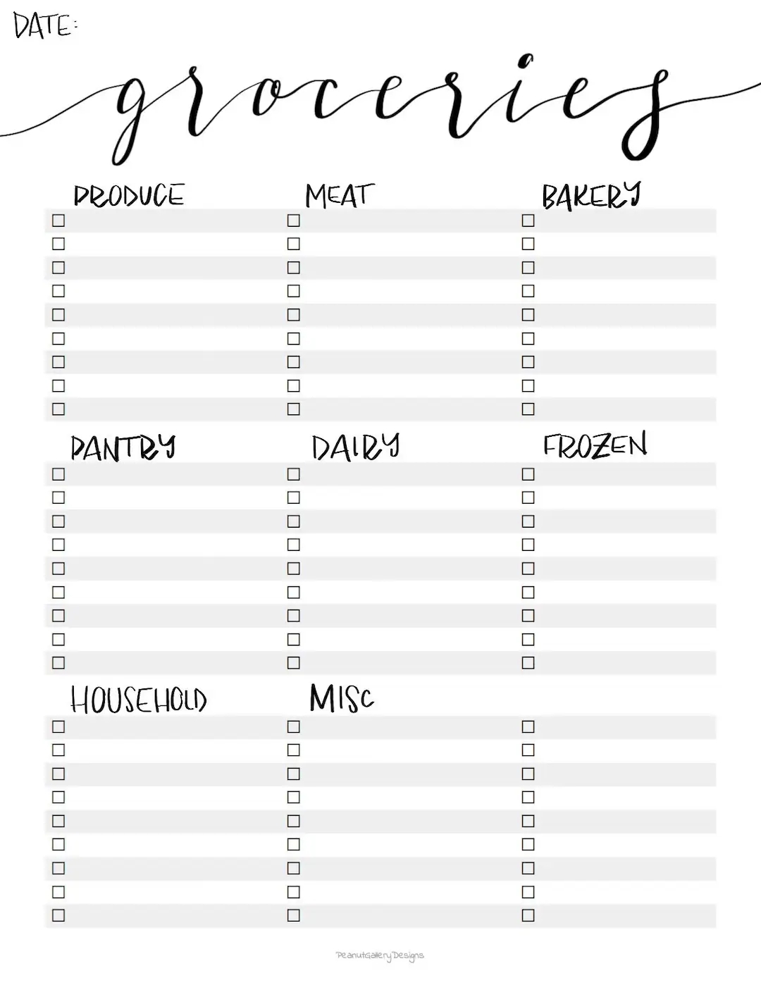 Free Printable Grocery List Templates Grocery List Printable Template 2837770 