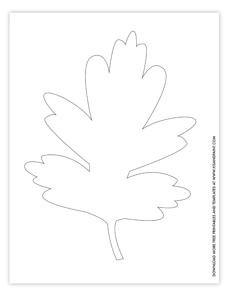 Free Printable Leaf Template 3 Versions 2 Sizes Each Pjs And Paint