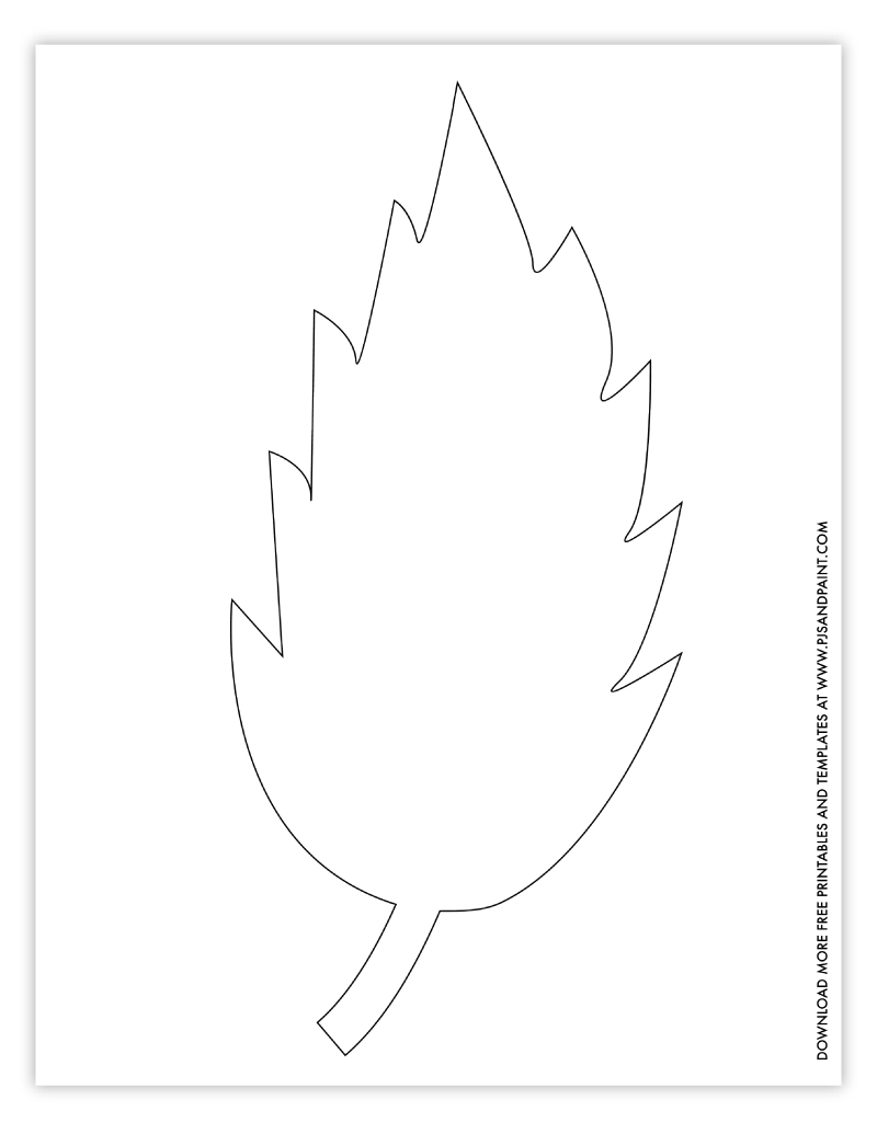 Free Printable Leaf Template 3 Versions 2 Sizes Each Pjs And 