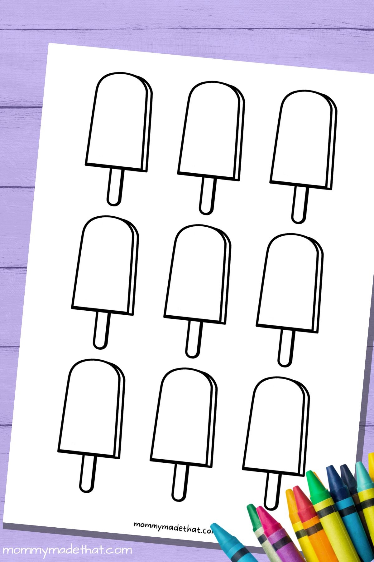Free Printable Popsicle Template