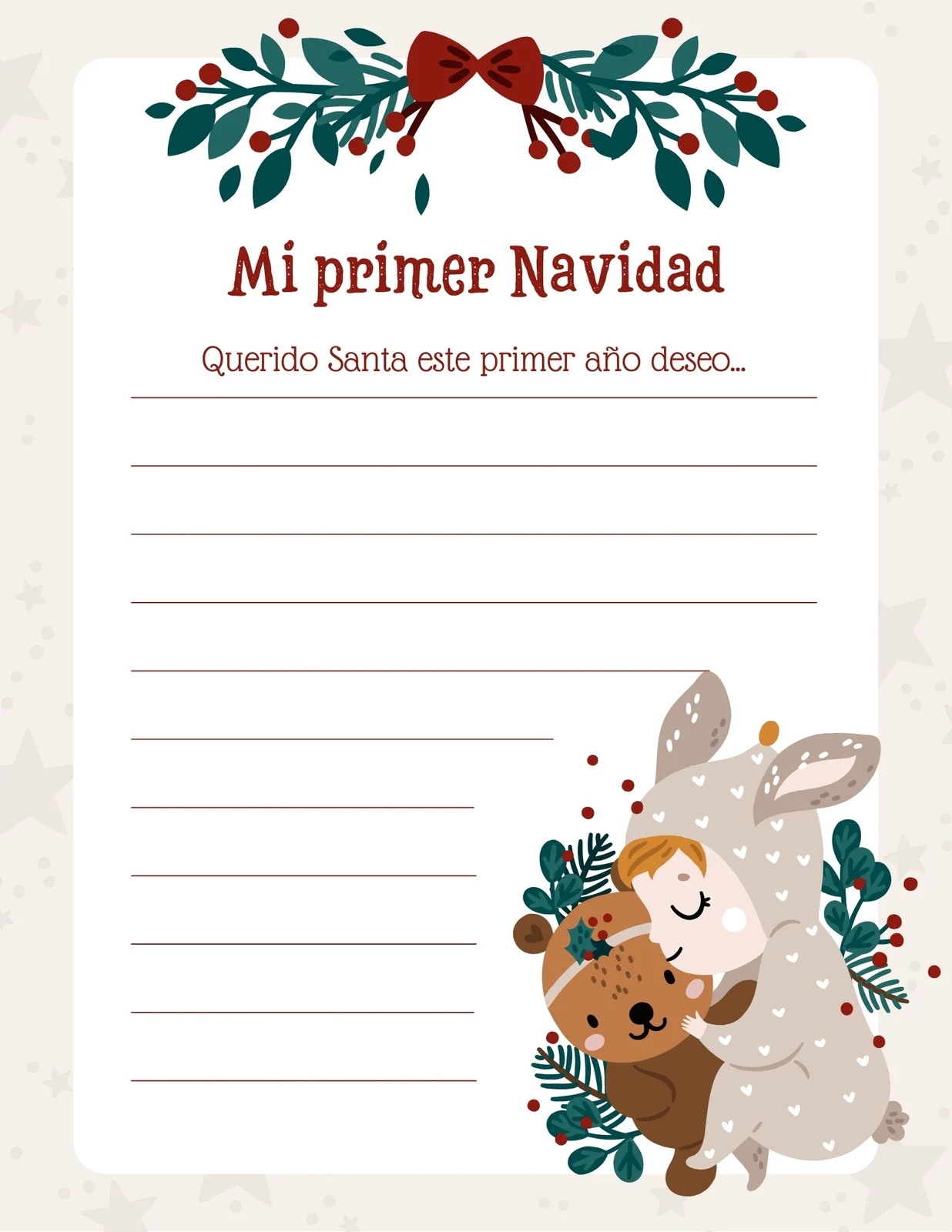 Free Printable Santa Letter Templates You Can Customize Canva