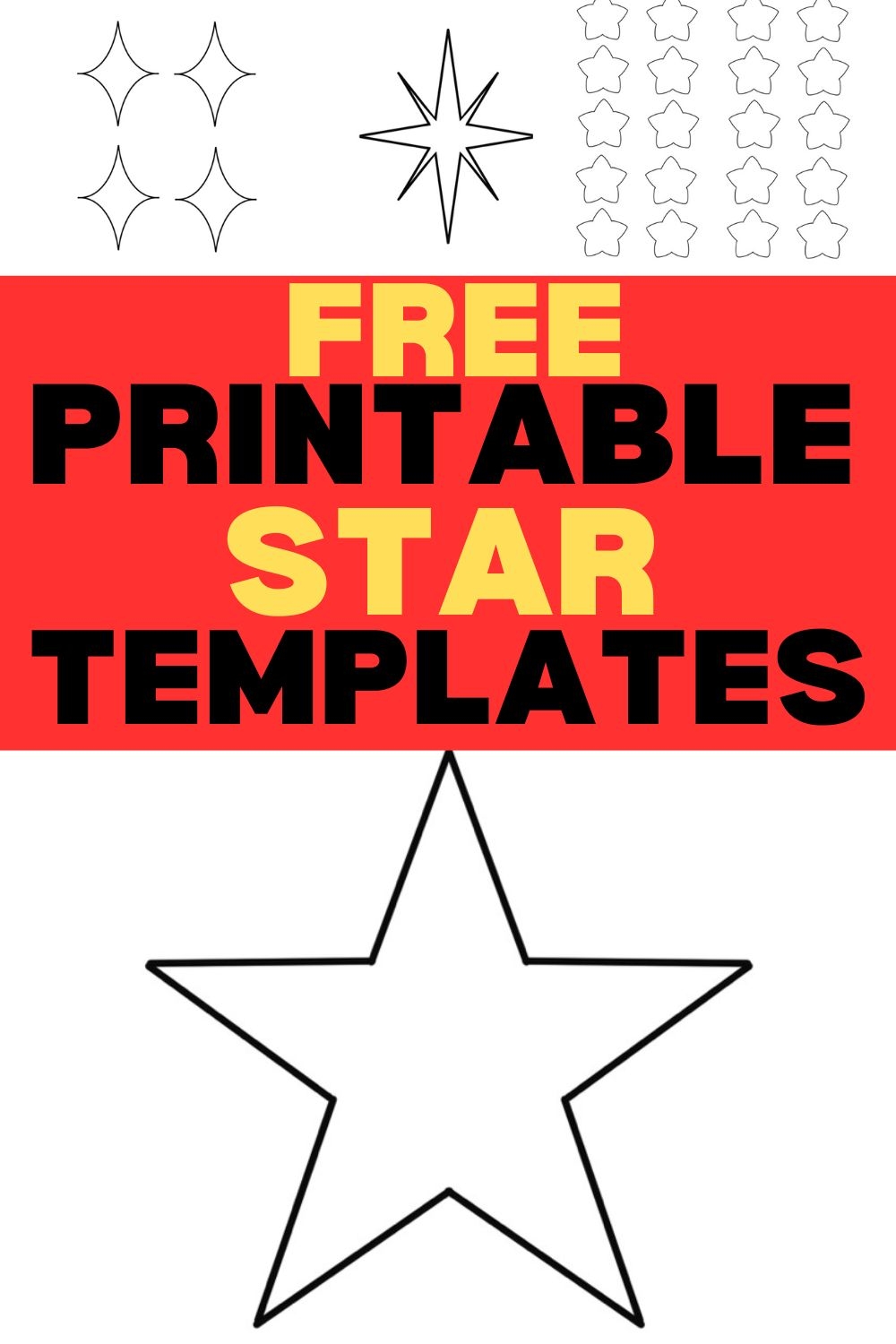 5 Pointed Star Template Free Printable 500