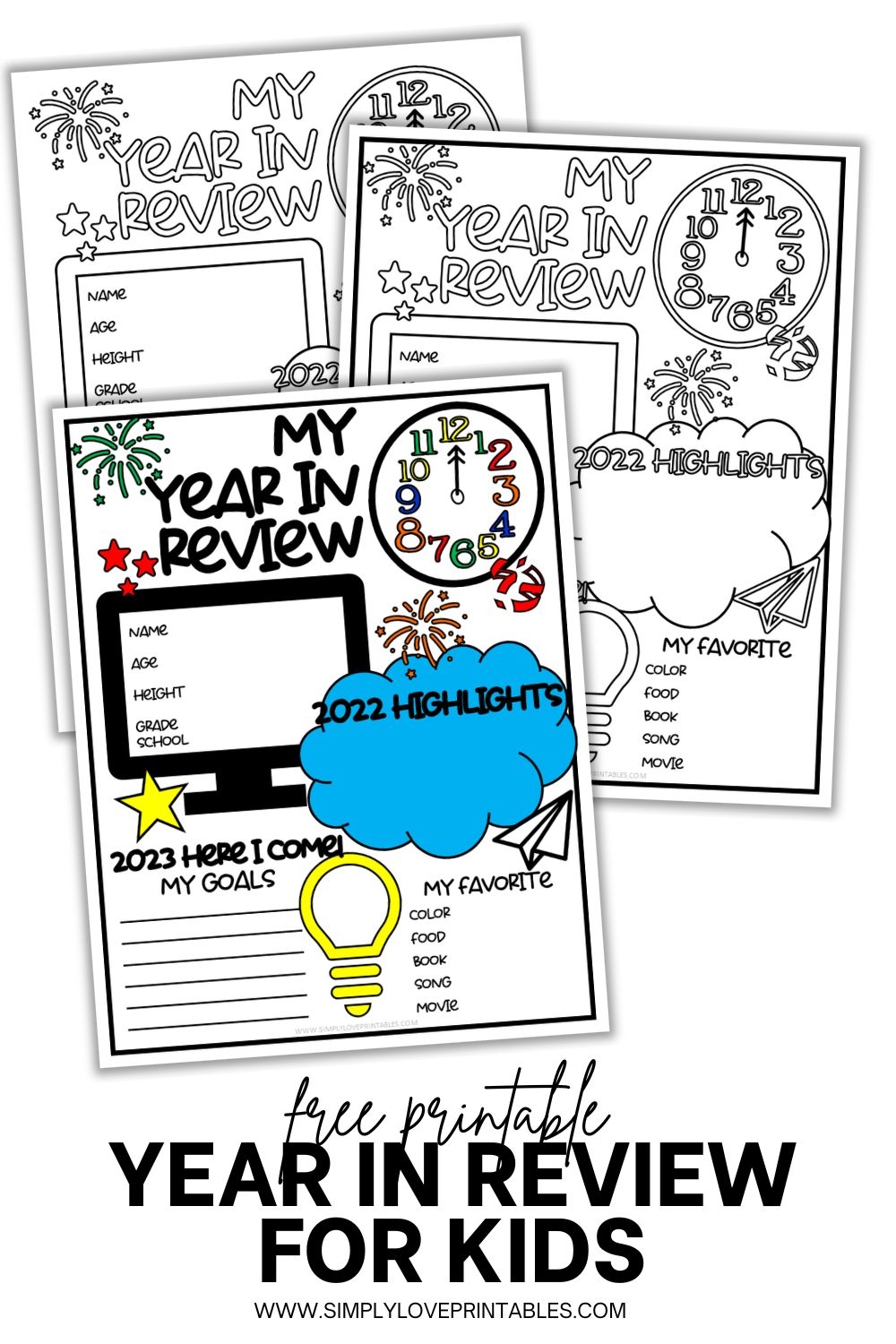 free printable year in review for kids simply love printables