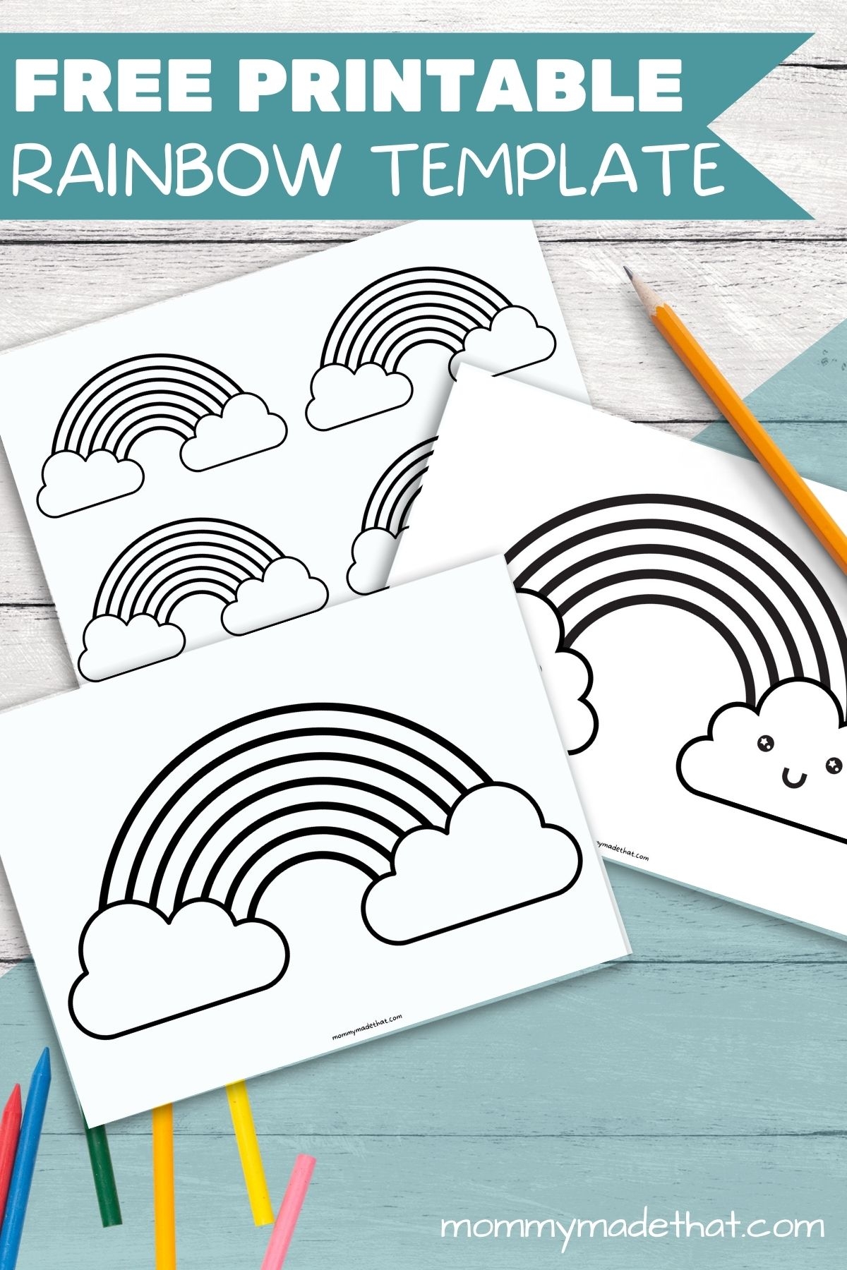 Free Rainbow Template Printables Lots Of Designs Worksheets Library