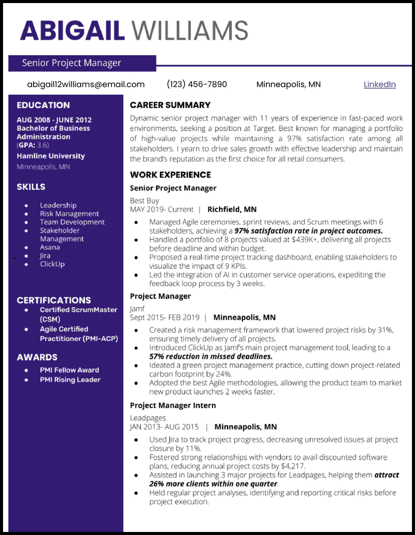 Resume Templates Free Printable