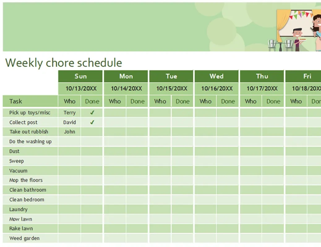 Weekly Schedule Template Free Printable