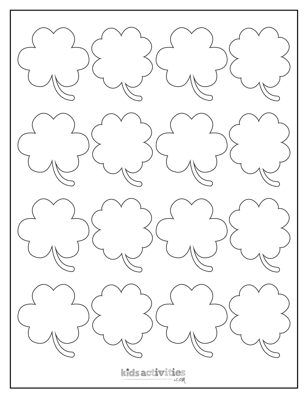 Free Shamrock Template For St Patrick s Day Crafts Kids 