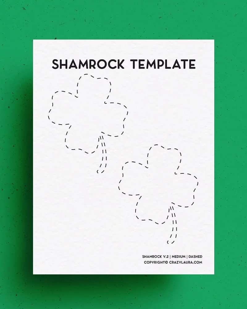 Free Shamrock Template U0026 Four Leaf Clover Printables Crazy Laura