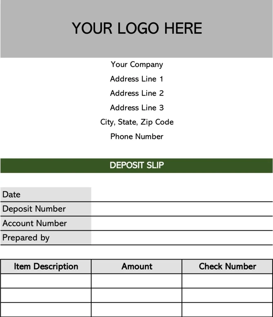 Printable Free Receipt Template
