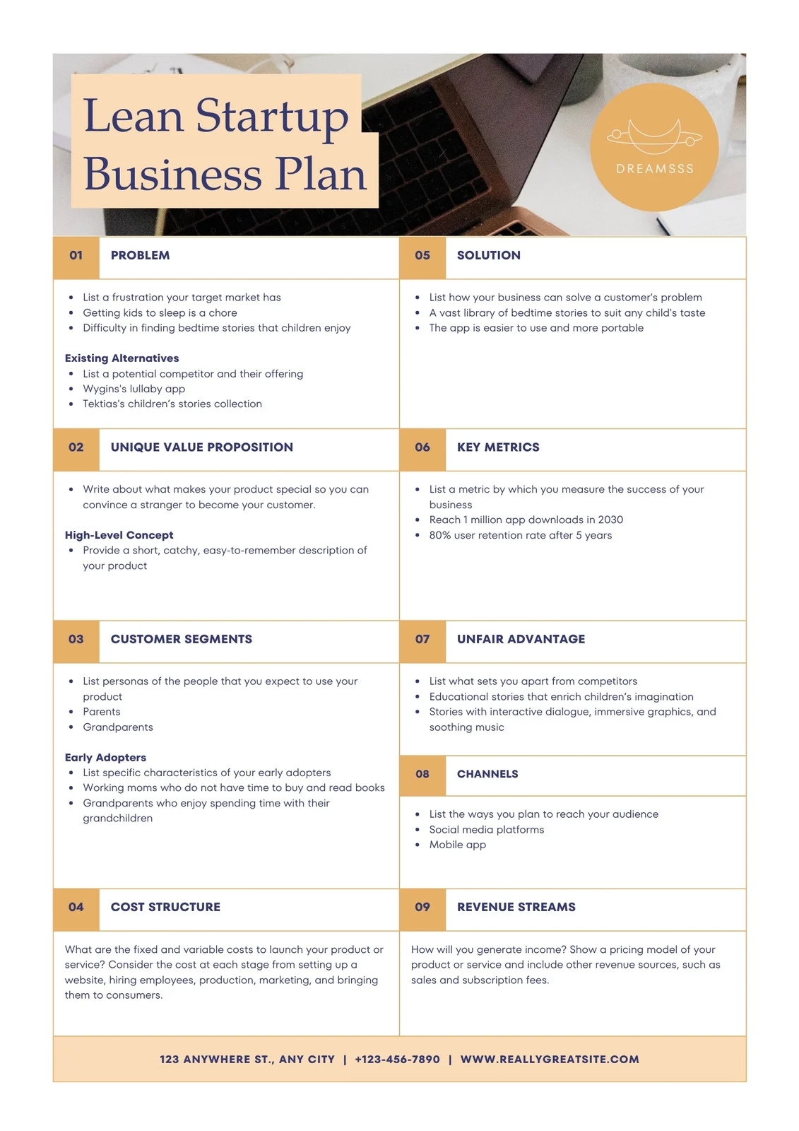 Business Plan Template Free Printable