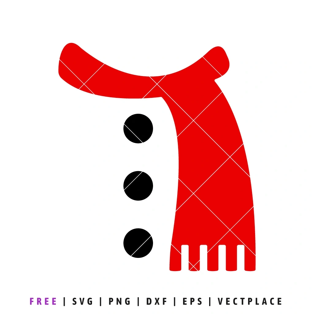 FREE Snowman Scarf Christmas SVG Vectplace