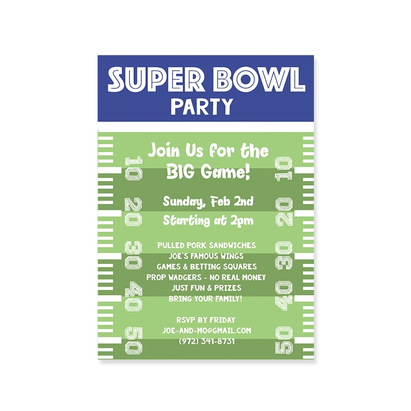 Free Super Bowl Invitation Template Download Print